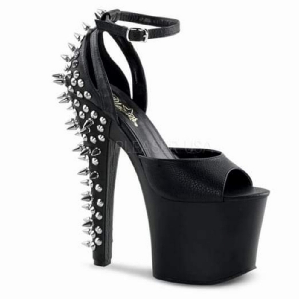 Pleaser Fea715 Black Studded Pole Shoes